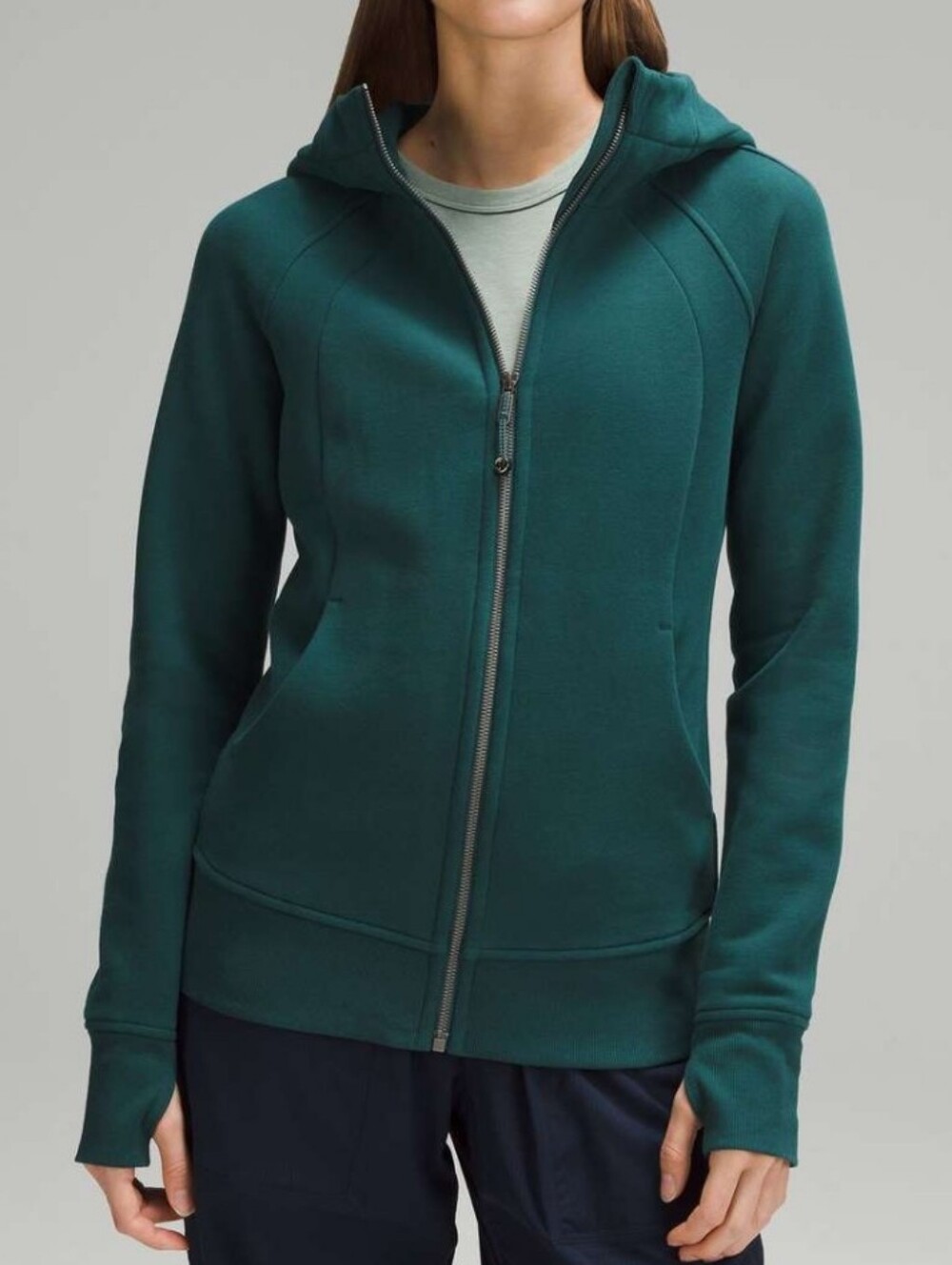 Lululemon Scuba Full-Zip Hoodie In Storm Teal Size 2